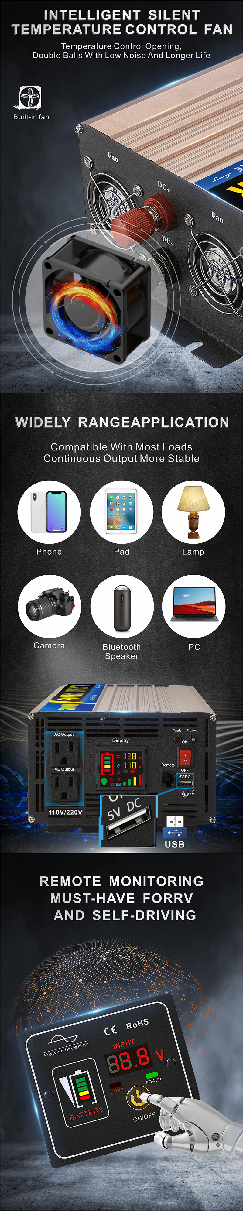 中性款 2000W玫瑰金逆变器详情页2 中性款 2000W 玫瑰金 逆 变器 详情 页 2