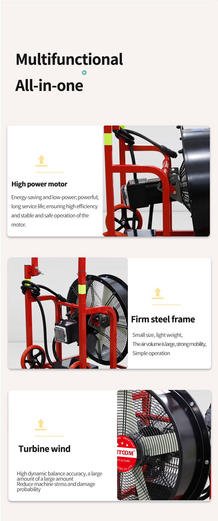 Detalles del producto de extravtor de humo m&oacute;vil con bater&iacute;a