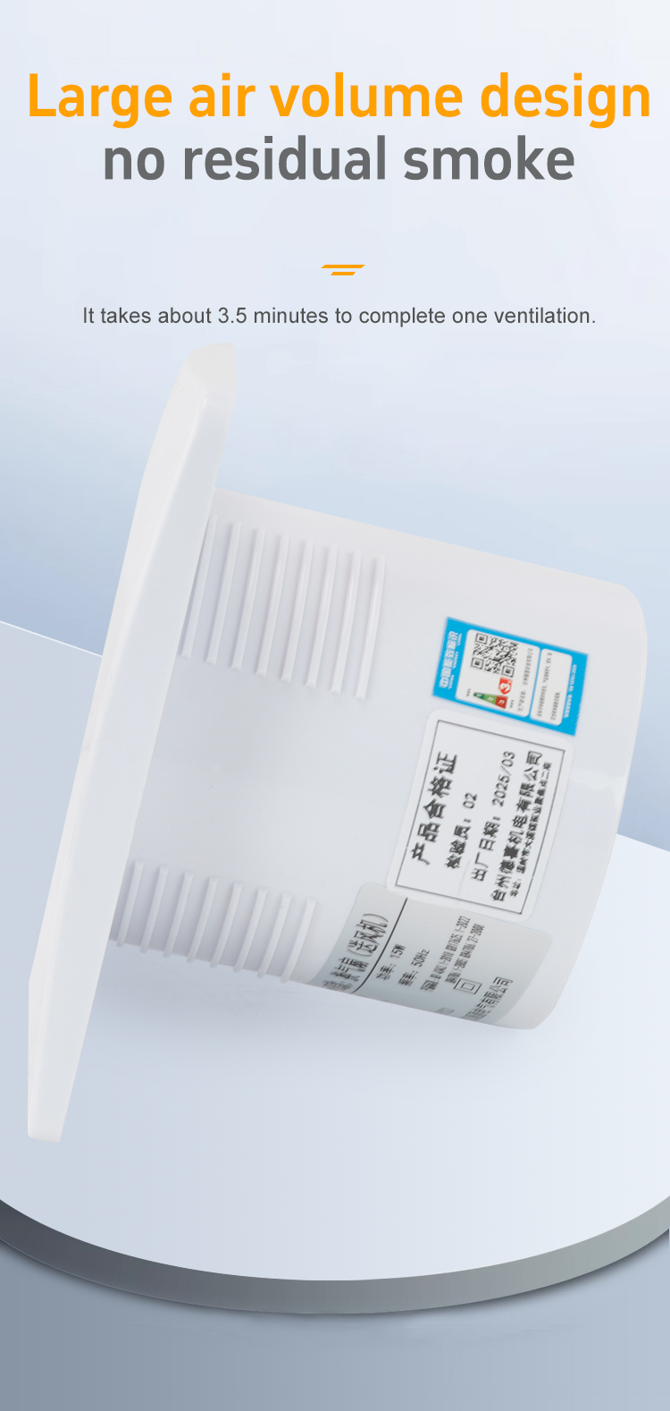 fimbre grande Dise&ntilde;o de volumen de aire grande sin humo residual 