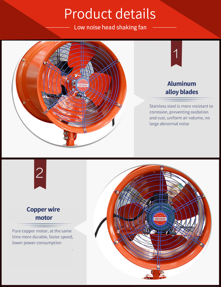 Ventilador de ventilaci&oacute;n de la cabeza de agitaci&oacute;n de bajo ruido de YTS (7) 