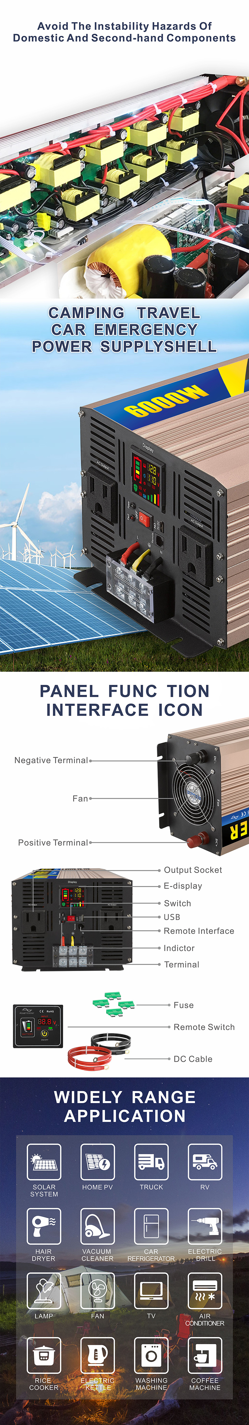 中性款 6000W 玫瑰金 逆 变器 详情 页 4