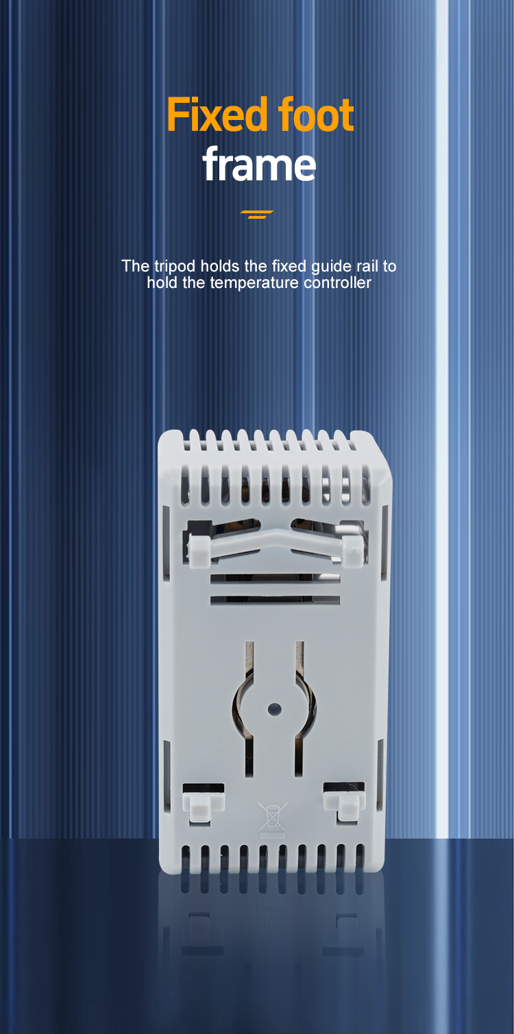 Vista posterior del controlador de temperatura 