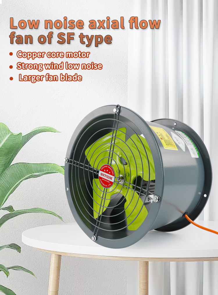 Serie SF Ventilador de flujo de flujo axial de bajo ruido 