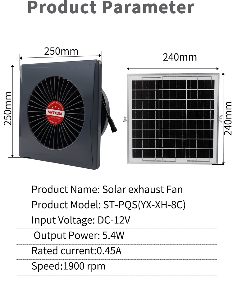 ventilador de escape solar